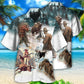 Hunting Snow Mountain Hawaiian Shirt Design View For Casual Summer Styling