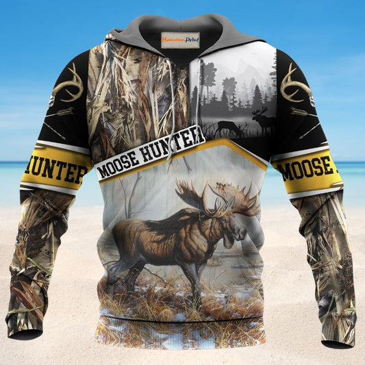Hunting Moose Adventure Hoodie For Hunting Enthusiasts Daily Wear And Weekend Adventures