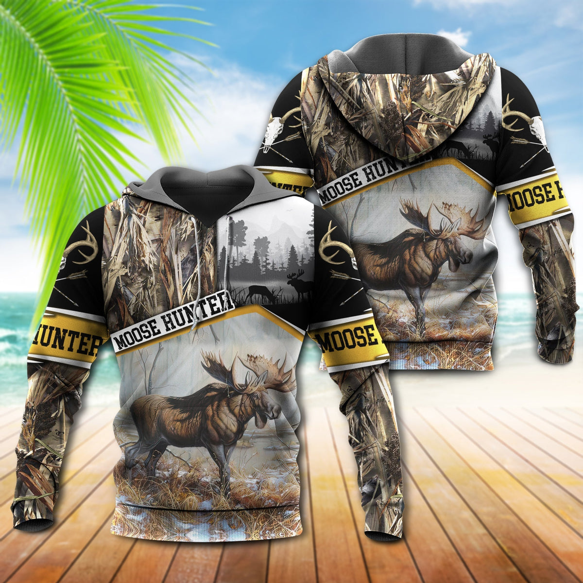 Hunting Moose Adventure Hoodie For Hunting Enthusiasts Daily Wear And Weekend Adventures