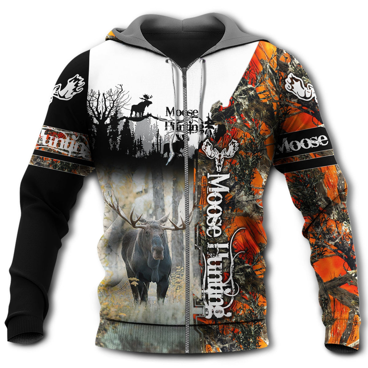 Hunting Moose Forest Story Hoodie For Country Lifestyle Trips And Thoughtful Outdoor Gifts
