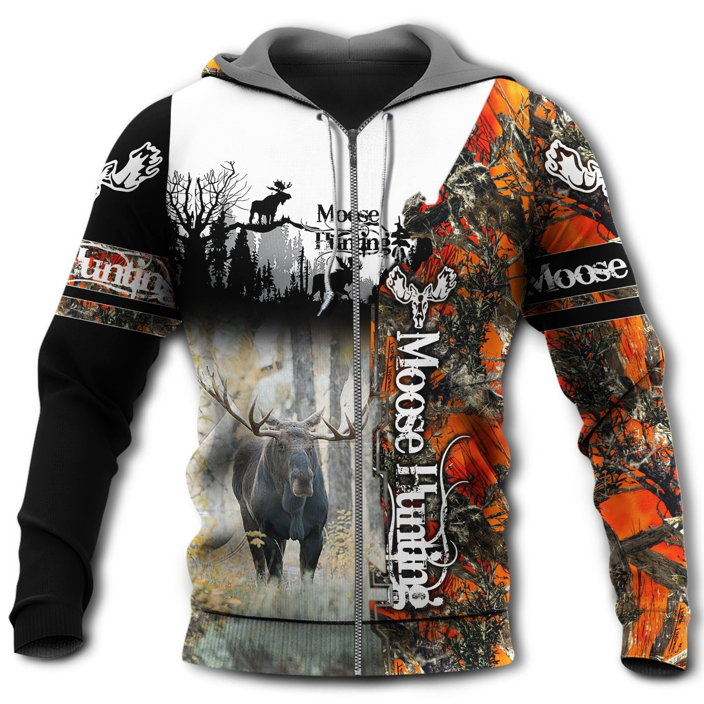 Hunting Moose Forest Story Hoodie For Country Lifestyle Trips And Thoughtful Outdoor Gifts