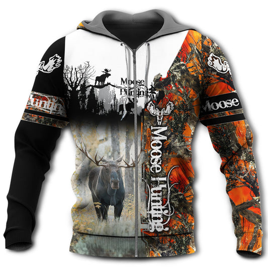 Hunting Moose Forest Story Hoodie For Country Lifestyle Trips And Thoughtful Outdoor Gifts