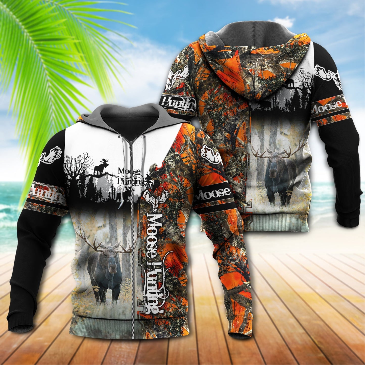 Hunting Moose Forest Story Hoodie For Country Lifestyle Trips And Thoughtful Outdoor Gifts