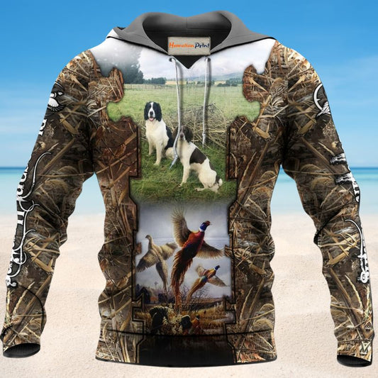 Hunting Pheasant Dog Field Hoodie For Nature Trips Casual Streetwear And Comfortable Outfits
