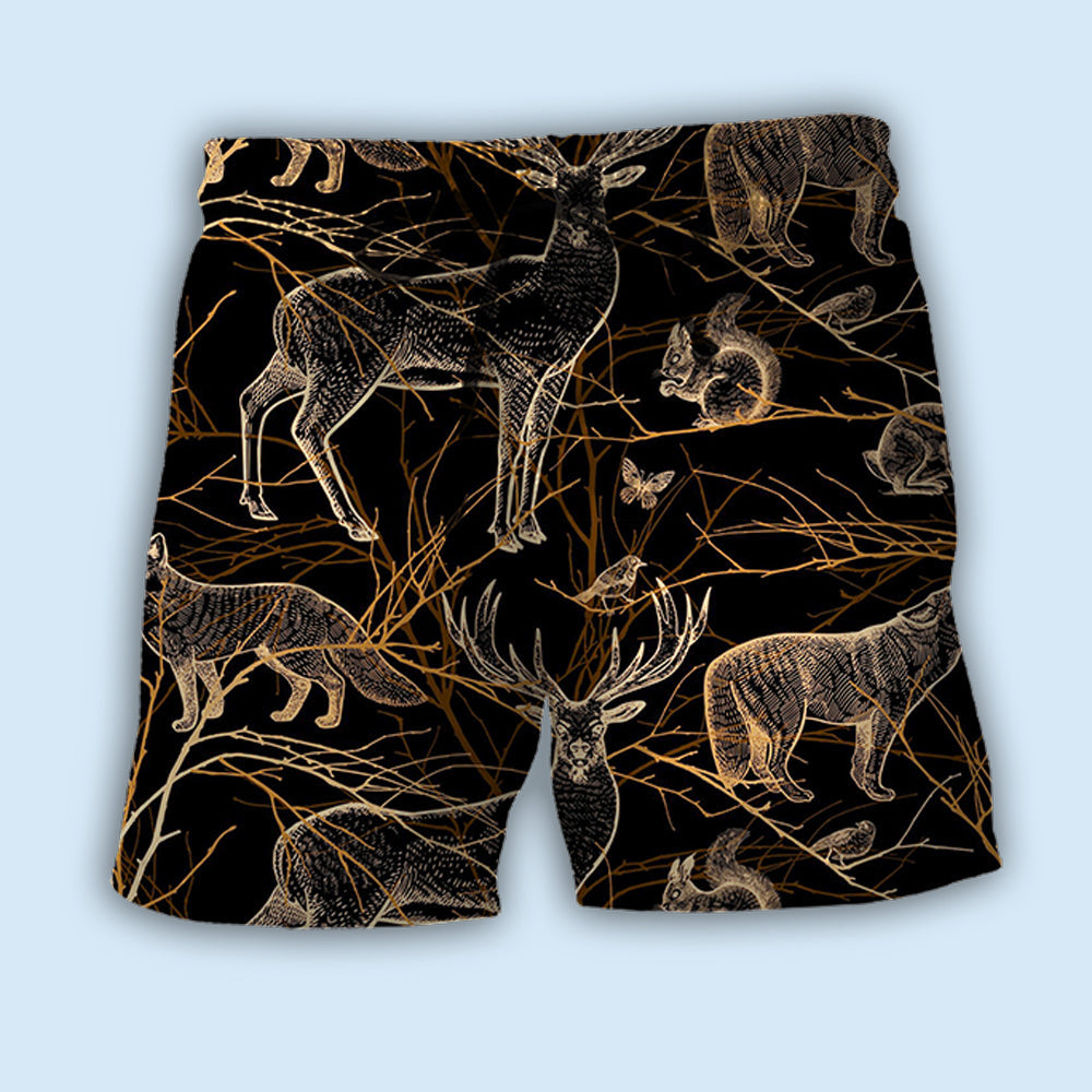 Hunting Art Outdoor Passion Beach Shorts Design View For Summer Events And Coastal Getaways