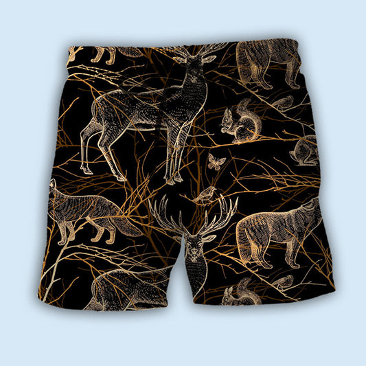 Hunting Art Outdoor Passion Beach Shorts Design View For Summer Events And Coastal Getaways