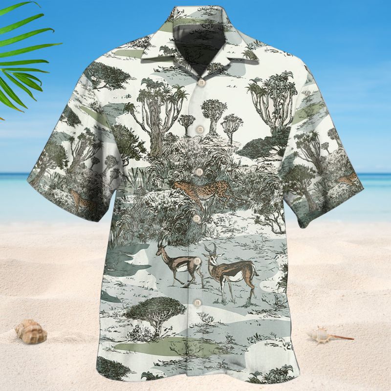 Wildlife Hunting Hawaiian Shirt For Tropical Holidays, Outdoor Gatherings, And Everyday Comfort
