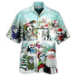 Festive Christmas Husky Hawaiian Shirt Artwork View For Weekend Travel And Beach Style
