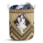 Husky Wicker Texture Hole Laundry Basket For Bathroom Bedroom Storage