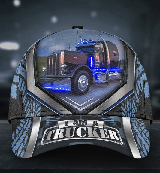 Truck Driver Lifestyle Blue Style Classic Cap For Vacation Style Outdoor Activities And Daily Comfort