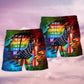 Rainbow Pride Brave And Bruised Quote Beach Shorts Design Detail For Coastal Escapes And Daily Wear