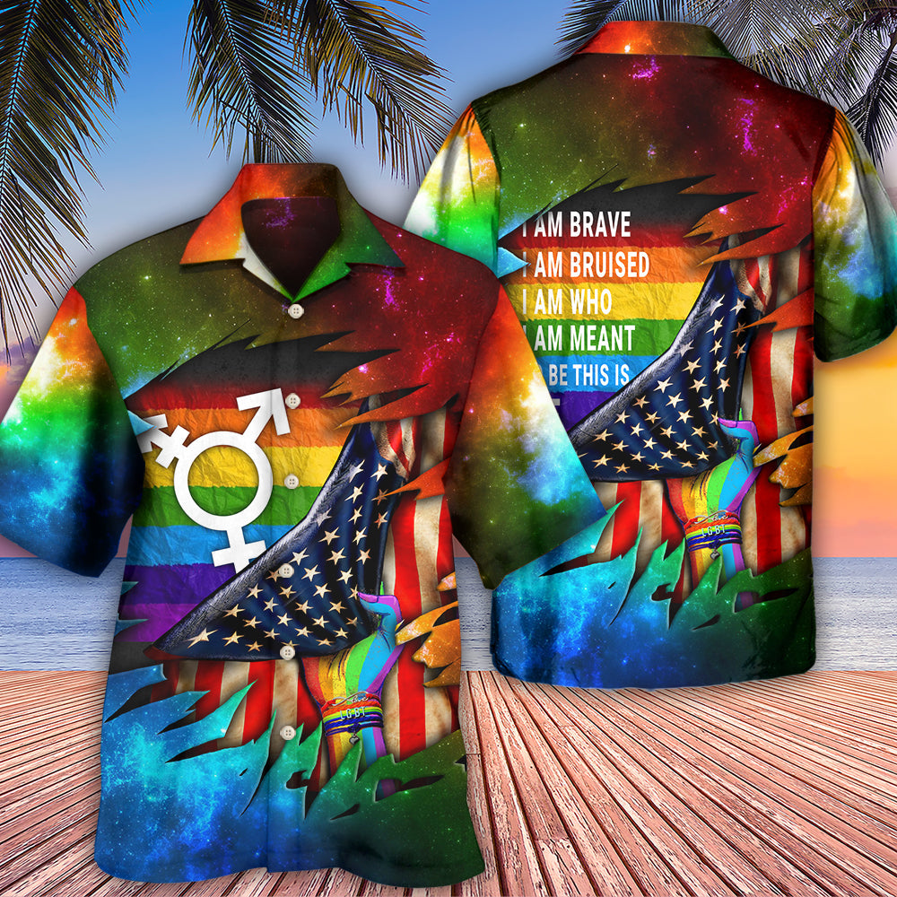 Rainbow Pride Am Brave Bruised Hawaiian Shirt For Coastal Adventures And Warm Weather Wear