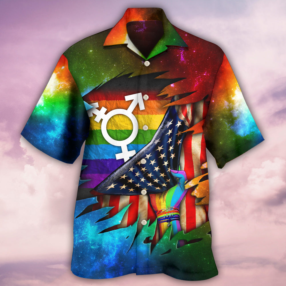 Rainbow Pride Am Brave Bruised Hawaiian Shirt Artwork Detail For Tropical Trips And Casual Outings