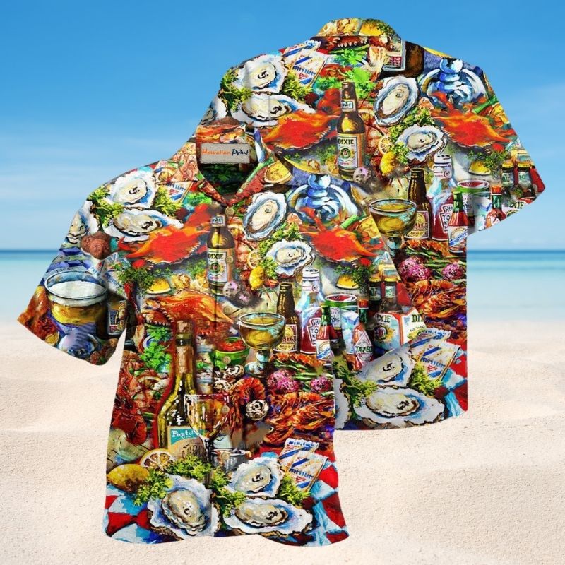 I Am On Seafood Diet Hawaiian Shirt For Island Getaways Beach Parties And Comfortable Vacation Style