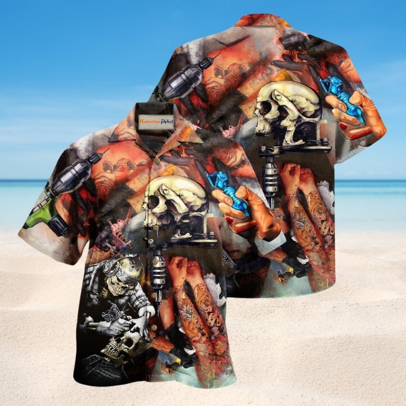 Skilled Tattoo Artist Hawaiian Shirt For Summer Gatherings Island Travel And Comfortable Casual Wear