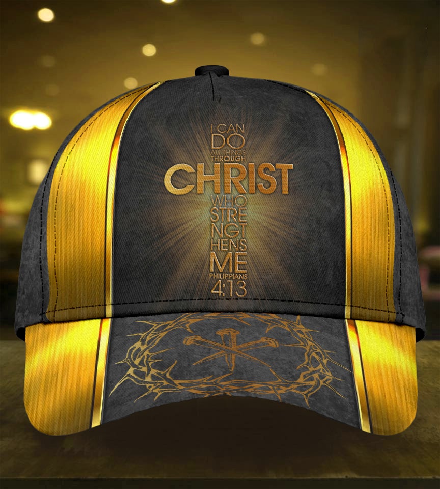 Faith Strength Through Christ Classic Cap For Everyday Outfits Coastal Travel And Gift Giving