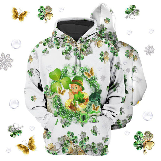 Irish Happy Lucky Hoodie For Casual Activities Seasonal Outings And Gift Ideas