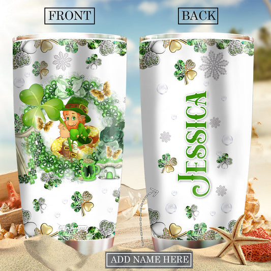 Irish Lucky Personalized 20 Oz Tumbler For Coffee Travel And Daily Drinks