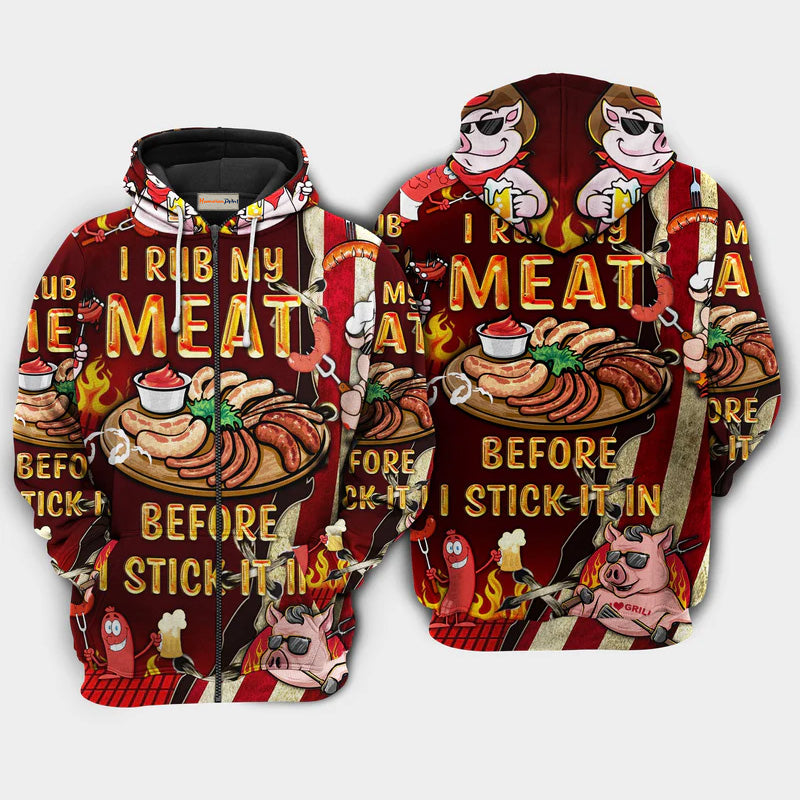 Rub Meat Bbq Hoodie For Casual Activities Seasonal Outings And Gift Ideas