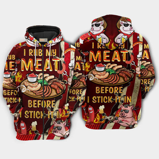 Rub Meat Bbq Hoodie For Casual Activities Seasonal Outings And Gift Ideas