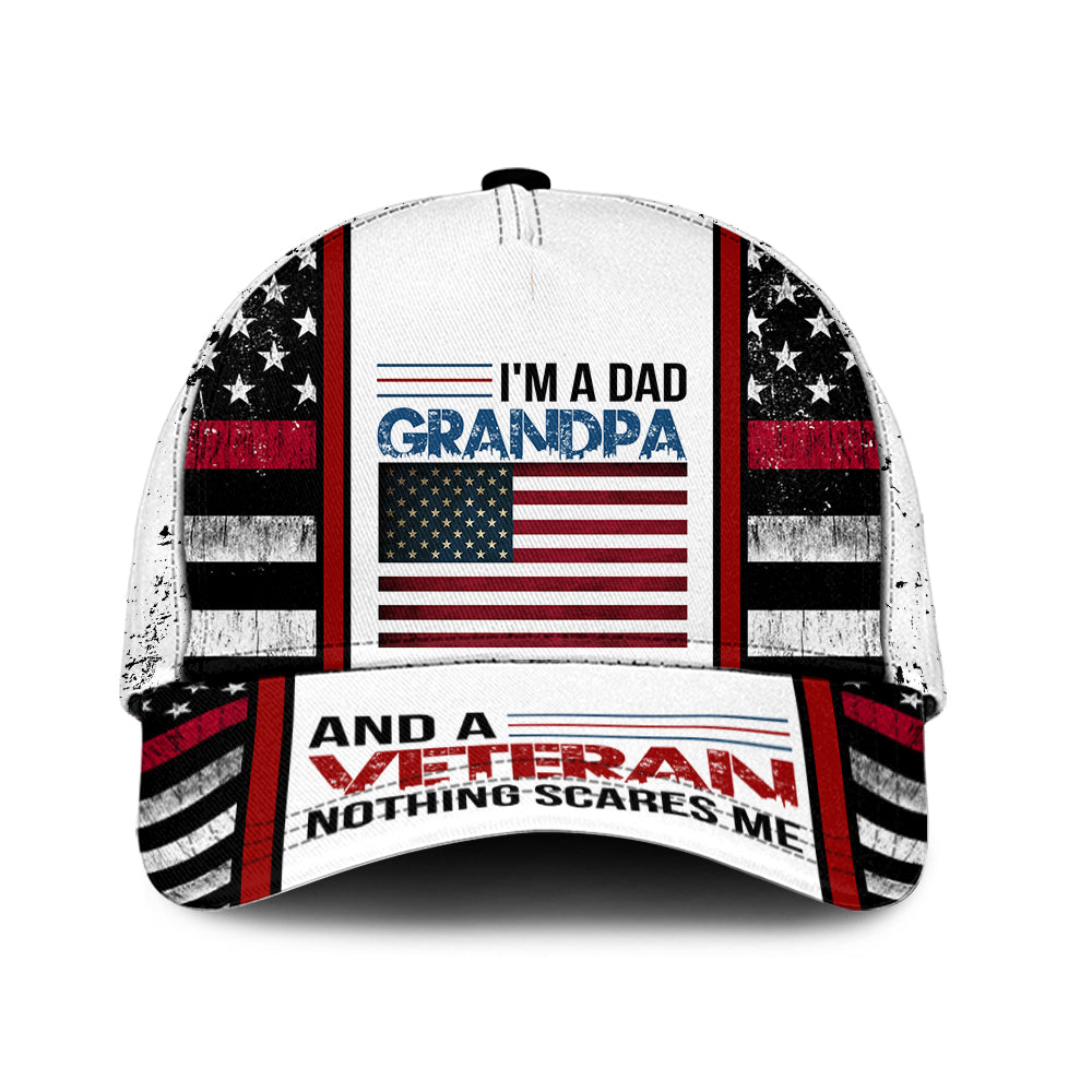 Dad Grandpa Veteran Pride Classic Cap For Outdoor Travel Parties And Thoughtful Holiday Gifting