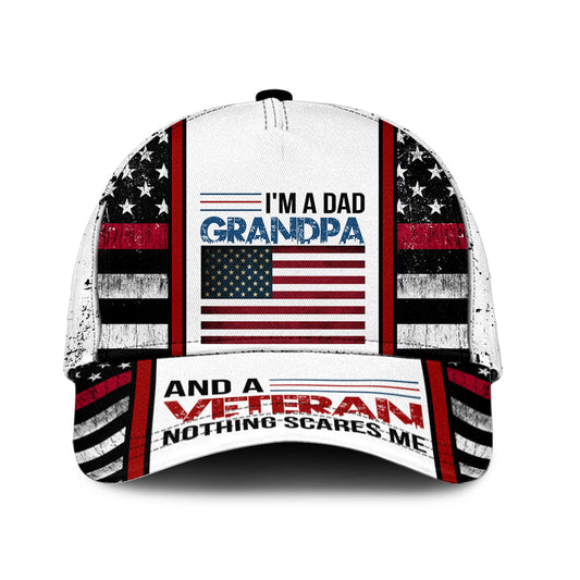 Dad Grandpa Veteran Pride Classic Cap For Outdoor Travel Parties And Thoughtful Holiday Gifting