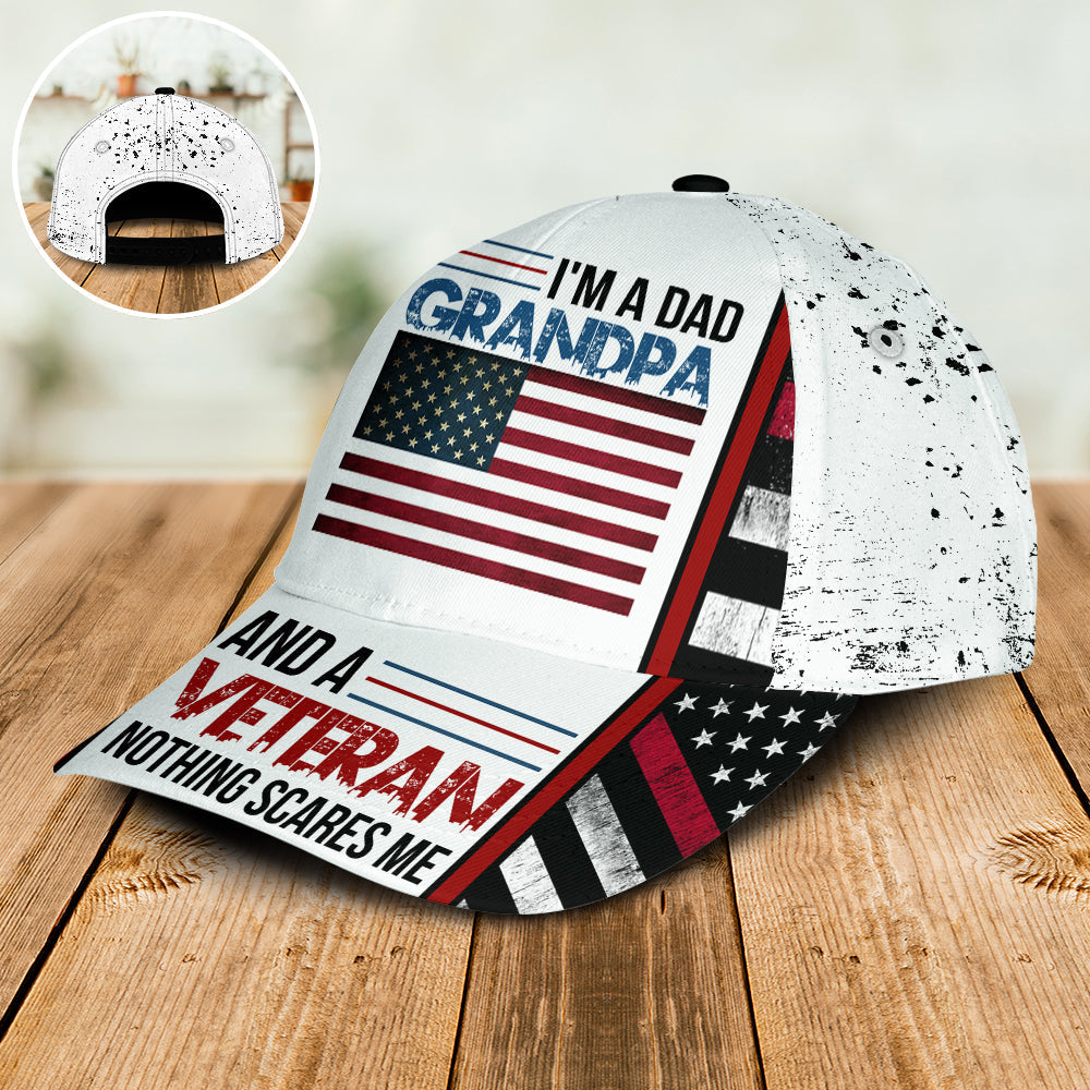 Dad Grandpa Veteran Pride Classic Cap For Outdoor Travel Parties And Thoughtful Holiday Gifting