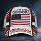 Dad Grandpa Veteran Pride Classic Cap For Outdoor Events Beach Travel And Relaxed Daily Style