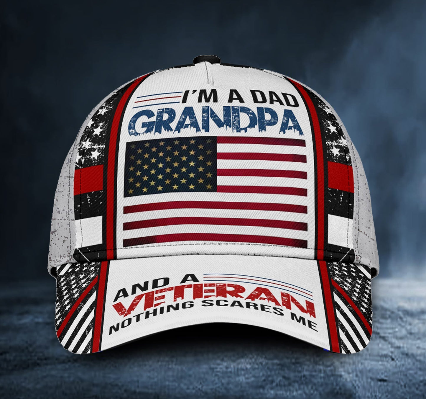 Dad Grandpa Veteran Pride Classic Cap For Outdoor Events Beach Travel And Relaxed Daily Style