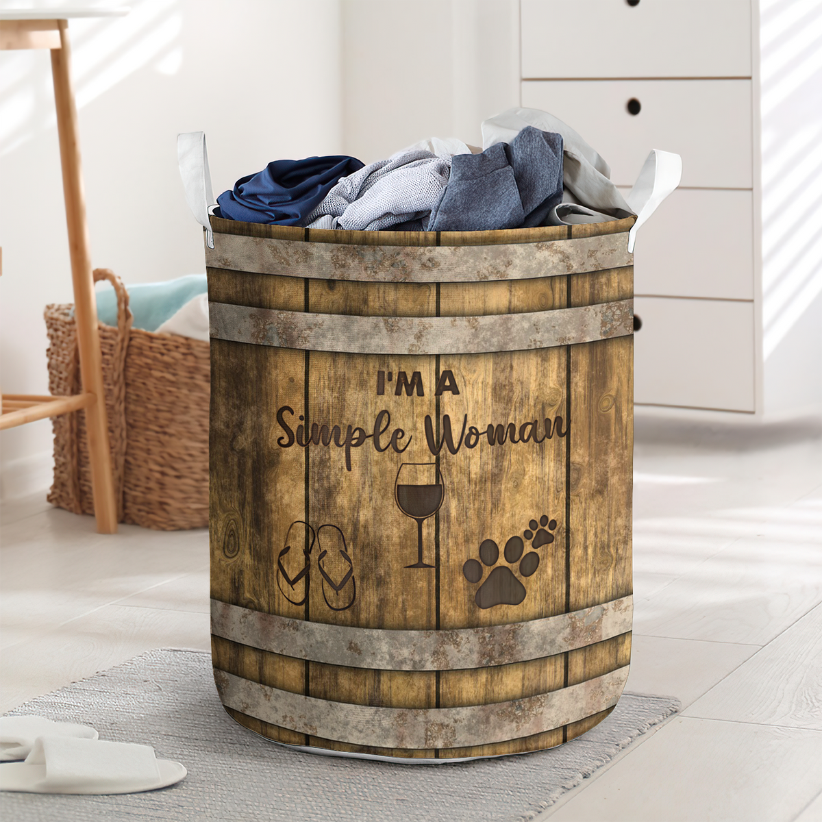 I'm A Simple Woman Laundry Basket For Bathroom Bedroom Storage
