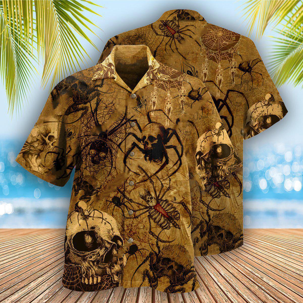 Skull Hawaiian Shirt For Island Holidays Summer Parties And Casual Outdoor Wear And Resort Style