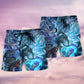 Ice Dragon Beach Shorts Pattern Detail For Coastal Travel And Lightweight Summer Style