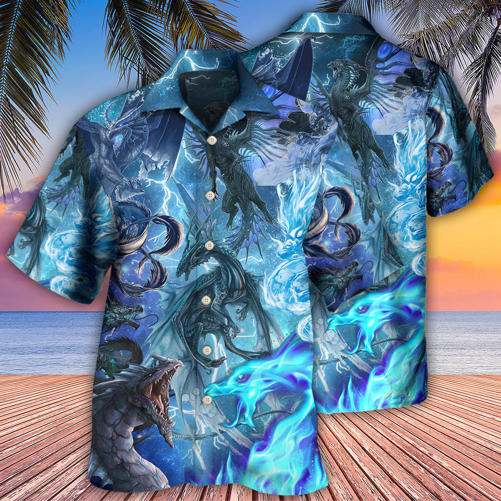 Magical Dragon Ice Hawaiian Shirt For Summer Vacation And Beach Travel