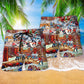 Ice Hockey Is My Life Beach Shorts Artwork Detail For Tropical Travel And Everyday Wear