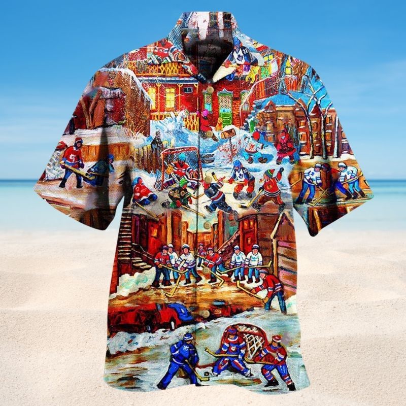 Ice Hockey Is My Life Hawaiian Shirt For Summer Gatherings Island Travel And Comfortable Casual Wear