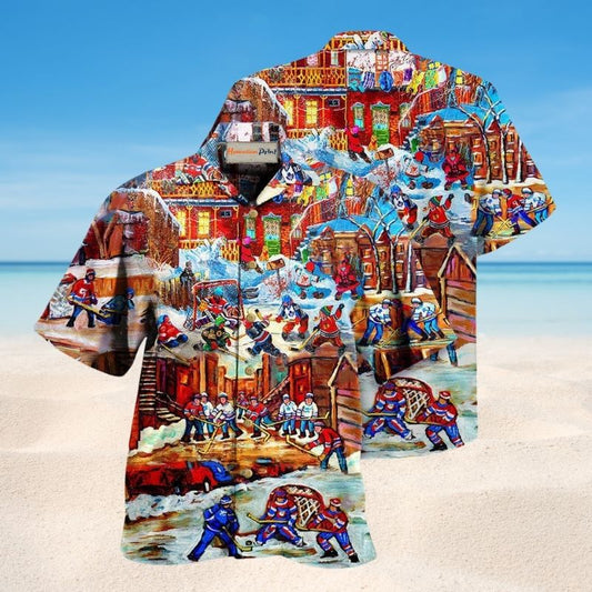 Ice Hockey Is My Life Hawaiian Shirt For Summer Gatherings Island Travel And Comfortable Casual Wear