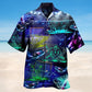 Ice Hockey Neon Art Hawaiian Shirt For Island Getaways Beach Parties And Comfortable Vacation Style