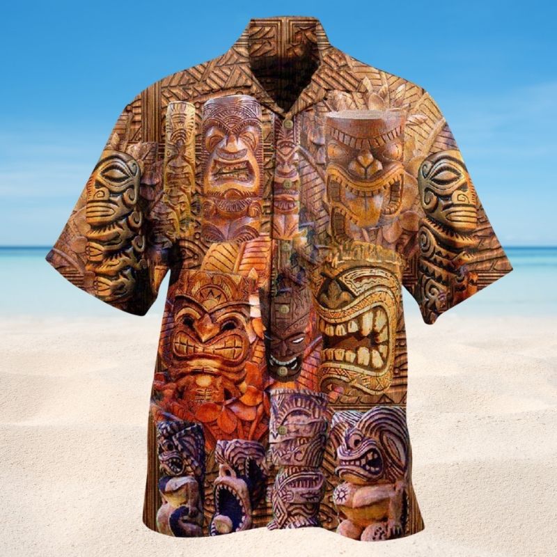 If Found Please Return To Hawaii Tiki Hawaiian Shirt For Summer Vacation Beach Travel And Relaxed Casual Wear