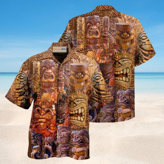 If Found Please Return To Hawaii Tiki Hawaiian Shirt For Summer Vacation Beach Travel And Relaxed Casual Wear