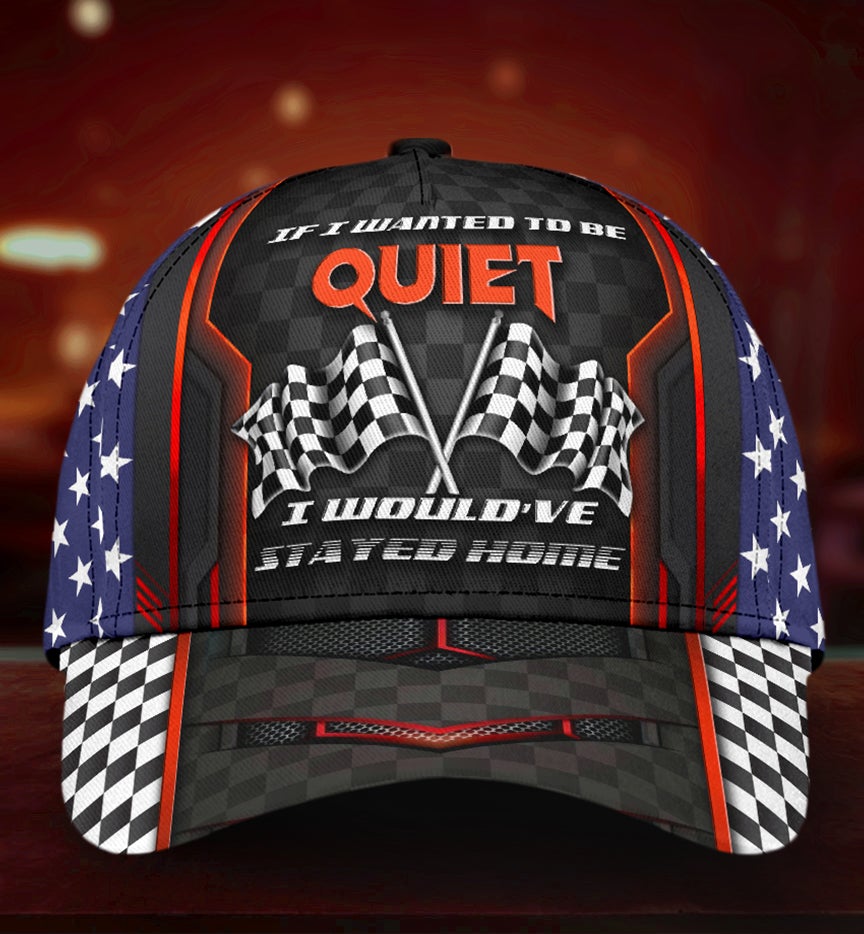 Racing American Loud Attitude Classic Cap For Relaxed Daily Style Vacations And Festival Wear