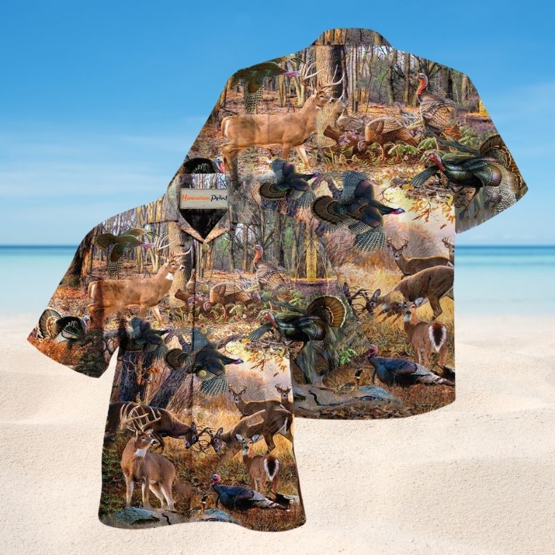Wild Bird Hunting Theme Hawaiian Shirt For Beach Travel Outdoor Events And Relaxed Warm Weather Wear