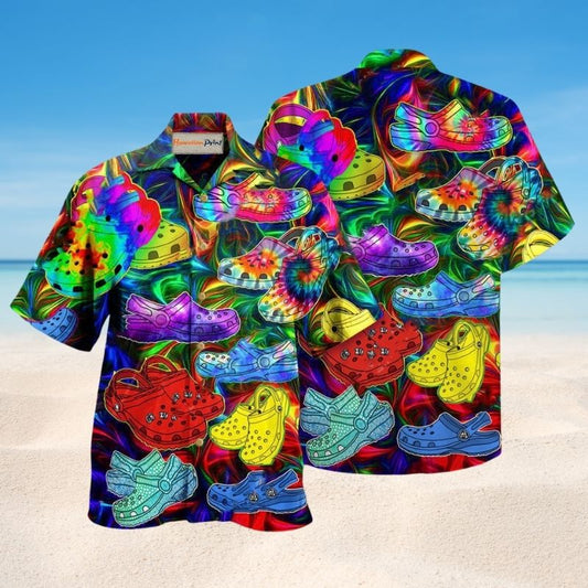 Bohemian Comfort Clog Style Hawaiian Shirt For Summer Vacation Beach Travel And Relaxed Casual Wear