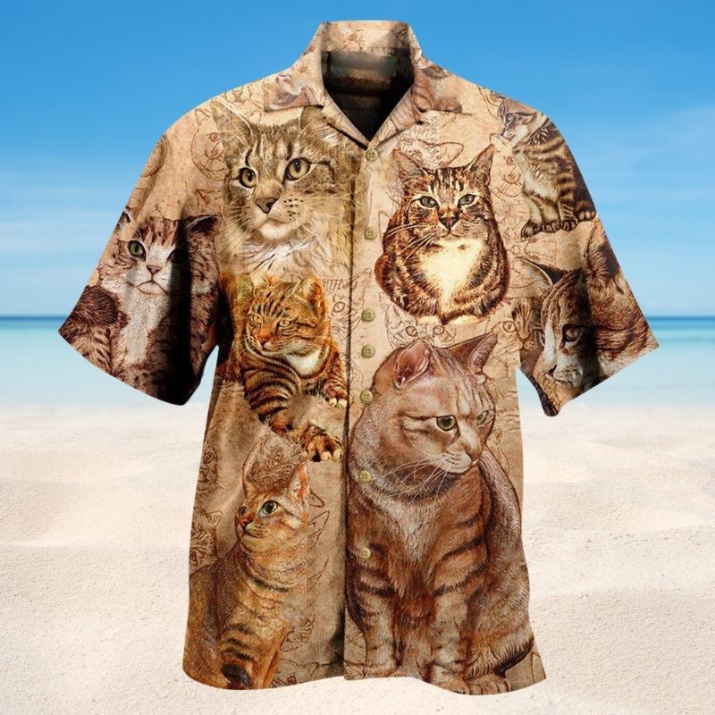 Proud Cat Lover Hawaiian Shirt For Island Getaways Outdoor Events And Thoughtful Animal Lover Gifts