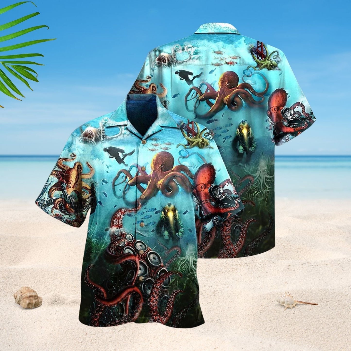 Octopus Protect Ocean Hawaiian Shirt For Summer Vacation And Beach Travel