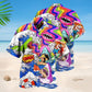 Bohemian Shark Girl Peace Hawaiian Shirt For Beach Parties And Weekend Getaways
