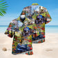 Train Spring Hill Scenic Hawaiian Shirt Artwork Detail For Resort Trips And Outdoor Activities