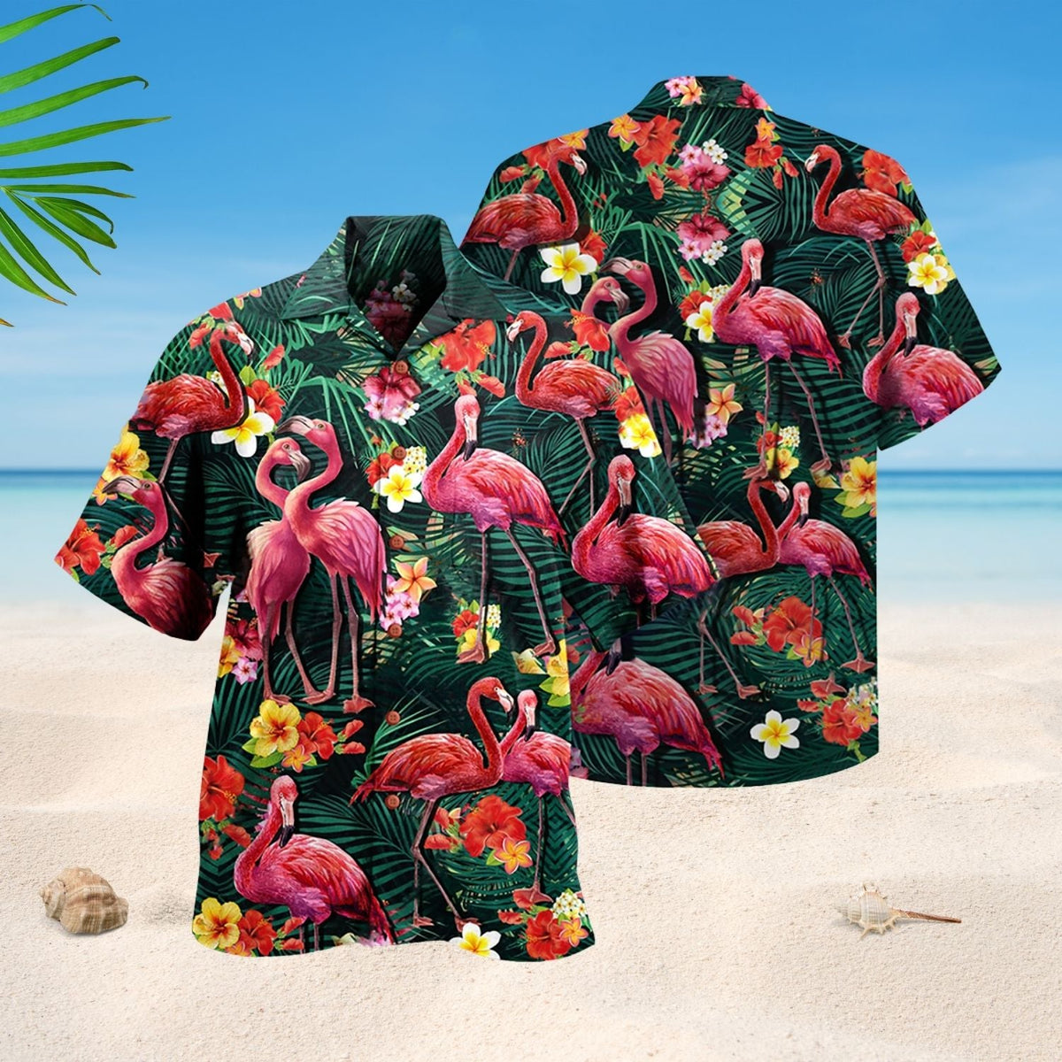 Floral Flamingo Couple Hawaiian Shirt For Poolside Relaxation And Sunny Getaways