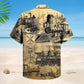 Train Railway Journey Hawaiian Shirt Pattern Detail For Vacation Travel And Daily Wear