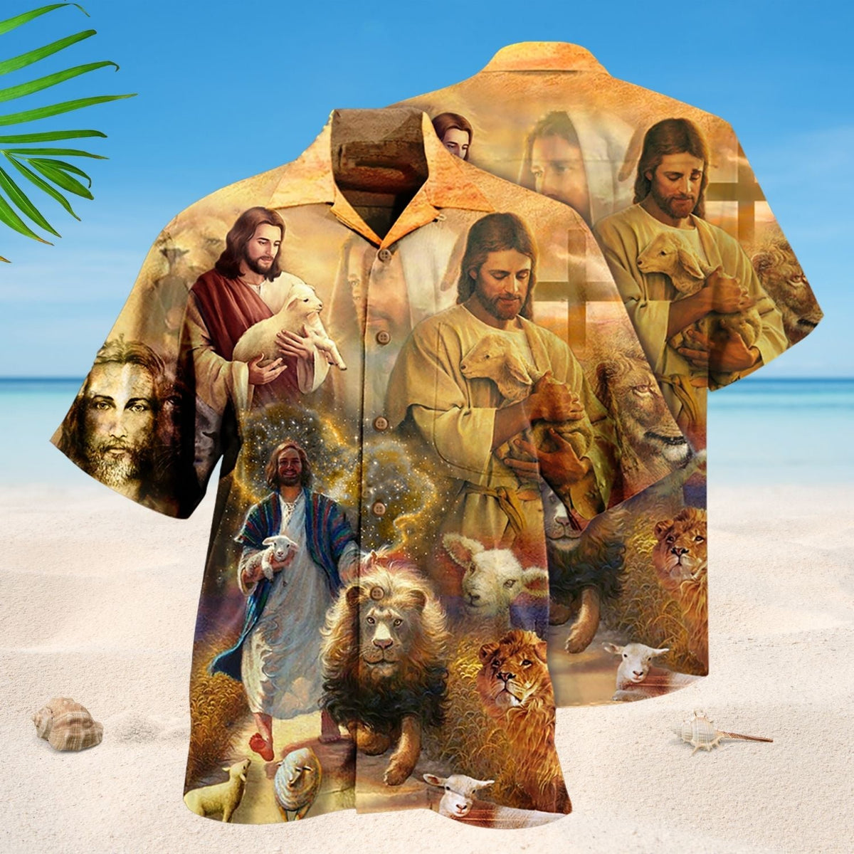 Faith Saves Animals Hawaiian Shirt Pattern Detail For Vacation Travel And Daily Wear