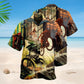 Underestimate Mountain Biker Hawaiian Shirt Artwork Detail For Resort Trips And Outdoor Activities